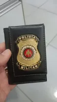 Porta Funcional Policia Militar Bahia Couro Legítimo