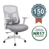 Cadeira Multiregulável NR17 Everest Cinza com Braços Reguláveis  - Foto 2