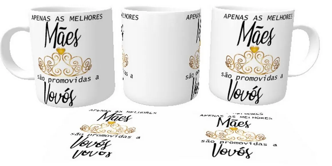 Caneca copo Plástico ou Cerâmica Apenas as melhores mães avós Imagem