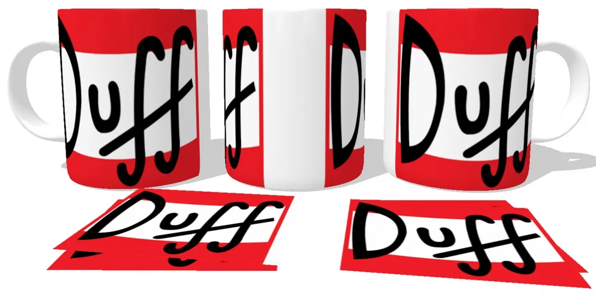 Caneca copo Plástico ou Cerâmica Cerveja Duff simpsons homer