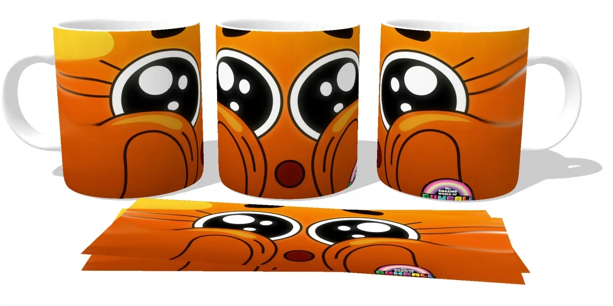 Caneca copo Plástico ou Cerâmica Darwin O incrível mundo de Gumball