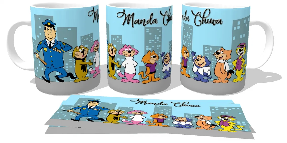 Caneca copo Plástico ou Cerâmica Manda Chuva e turma Imagem
