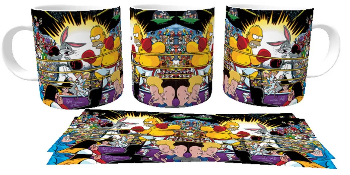 Caneca copo Plástico ou Cerâmica Personagens homer perna longa box Imagem
