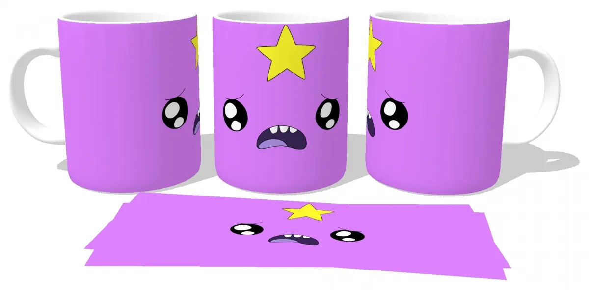 Caneca copo Plástico ou Cerâmica Princesa Caroço face hora aventura