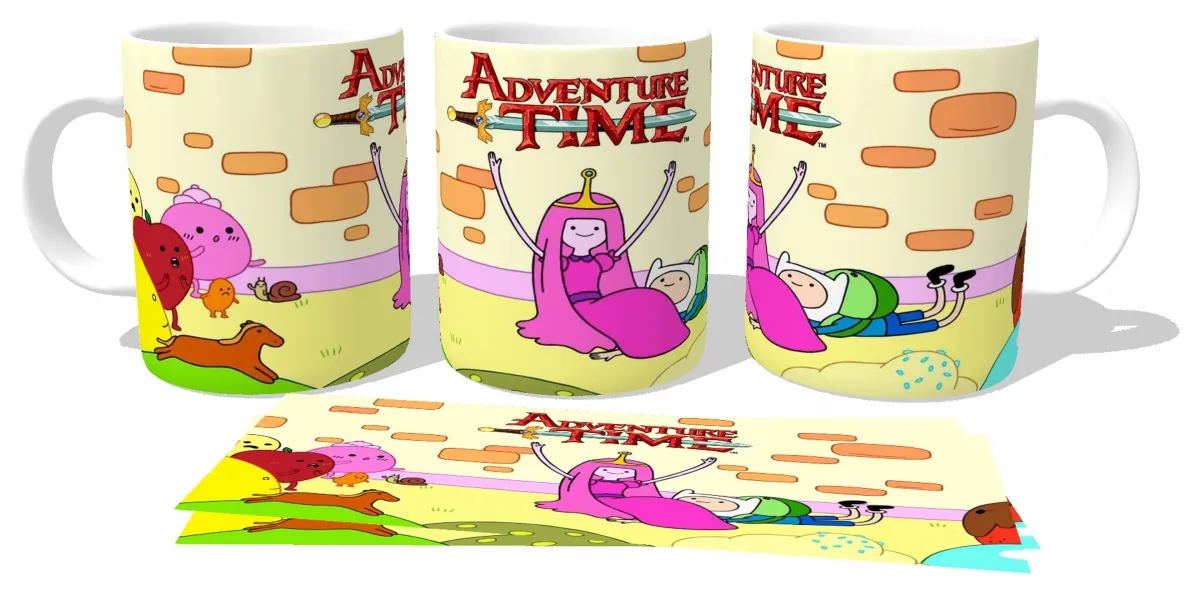Caneca copo Plástico ou Cerâmica Princesa Jujuba e Finn hora aventura