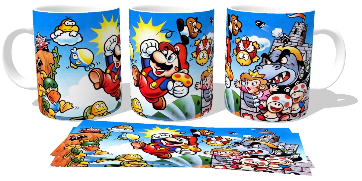 Caneca copo Plástico ou Cerâmica Super Mário Bros antigo
