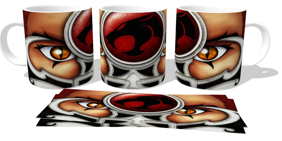 Caneca copo Plástico ou Cerâmica Thundercats Lion leão Imagem