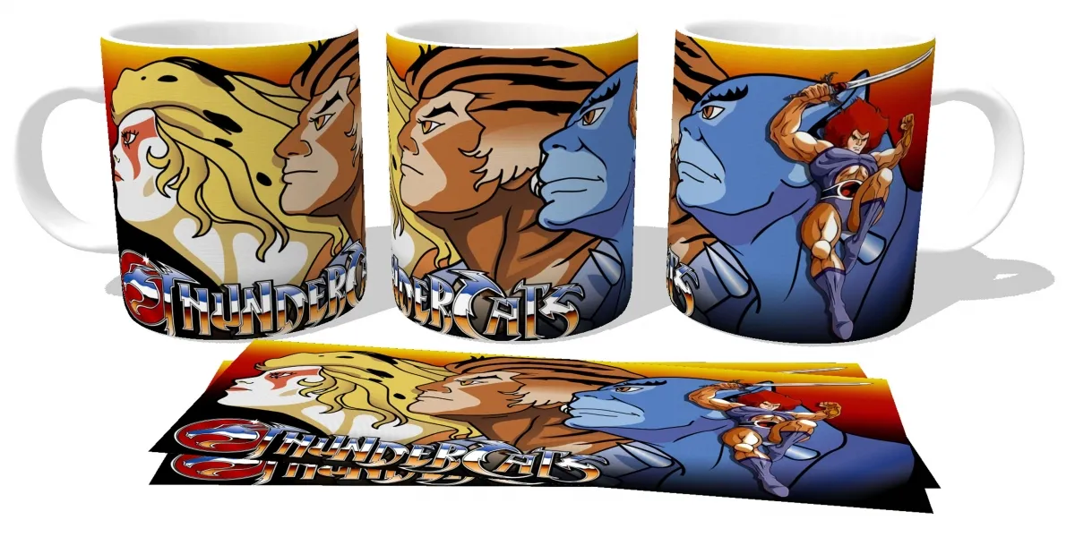 Caneca copo Plástico ou Cerâmica Thundercats Lion Pantro Tygra Sheetara