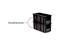 Caixa Plástica 14 Litros Preta MS14V Azul - Foto 3