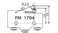 CHAVE FIM DE CURSO FM1704 MINIATURA - ATUADOR ALAVANCA CURTA C] ROLETE - Foto 2