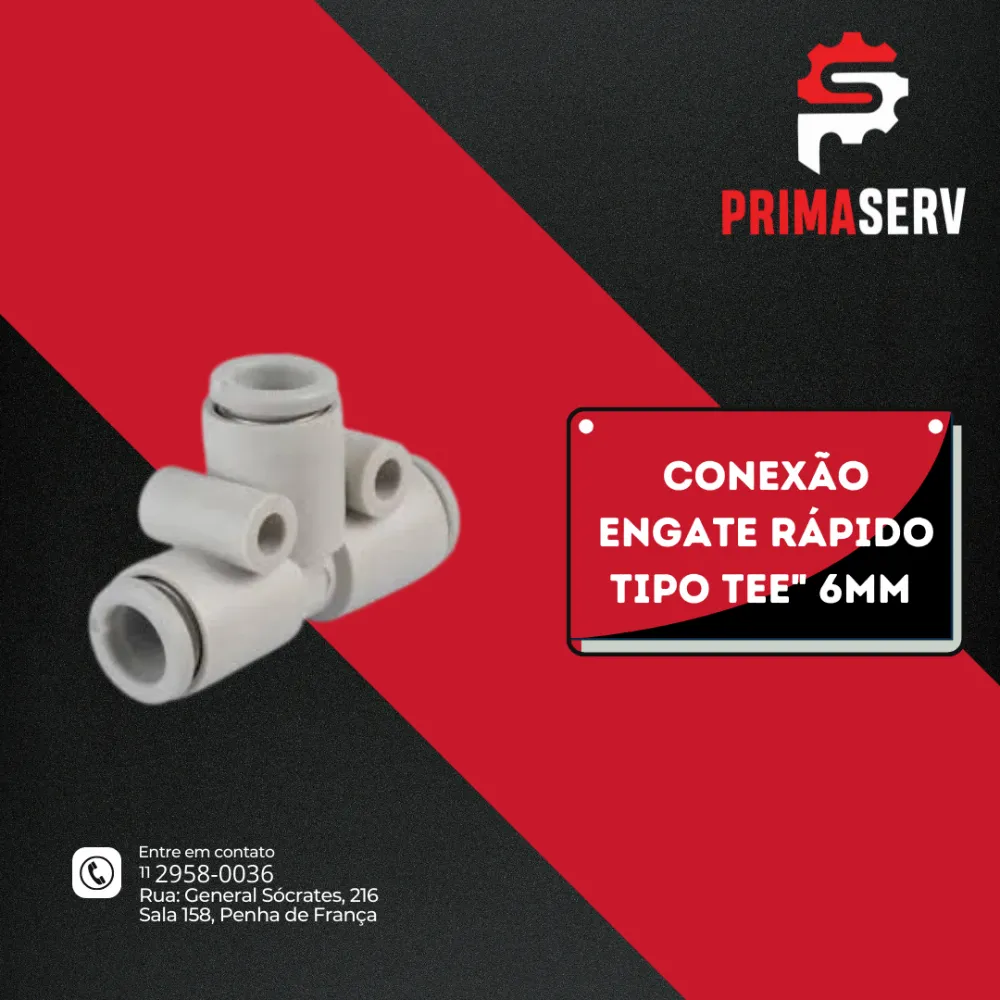 CONEXÃO ENGATE RÁPIDO TIPO TEE" 6MM SMC