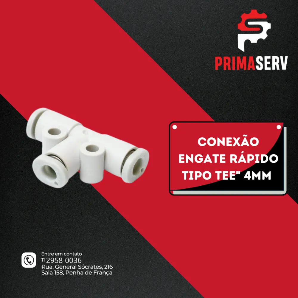 CONEXÃO ENGATE RÁPIDO TIPO TEE" 4MM 
