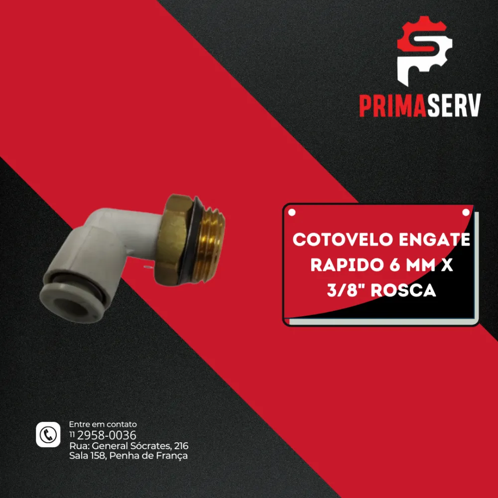 COTOVELO ENGATE RAPIDO 6 MM X 3/8" ROSCA