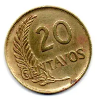 Peru - 1953 - 20 Centavos - Polida - Foto 2
