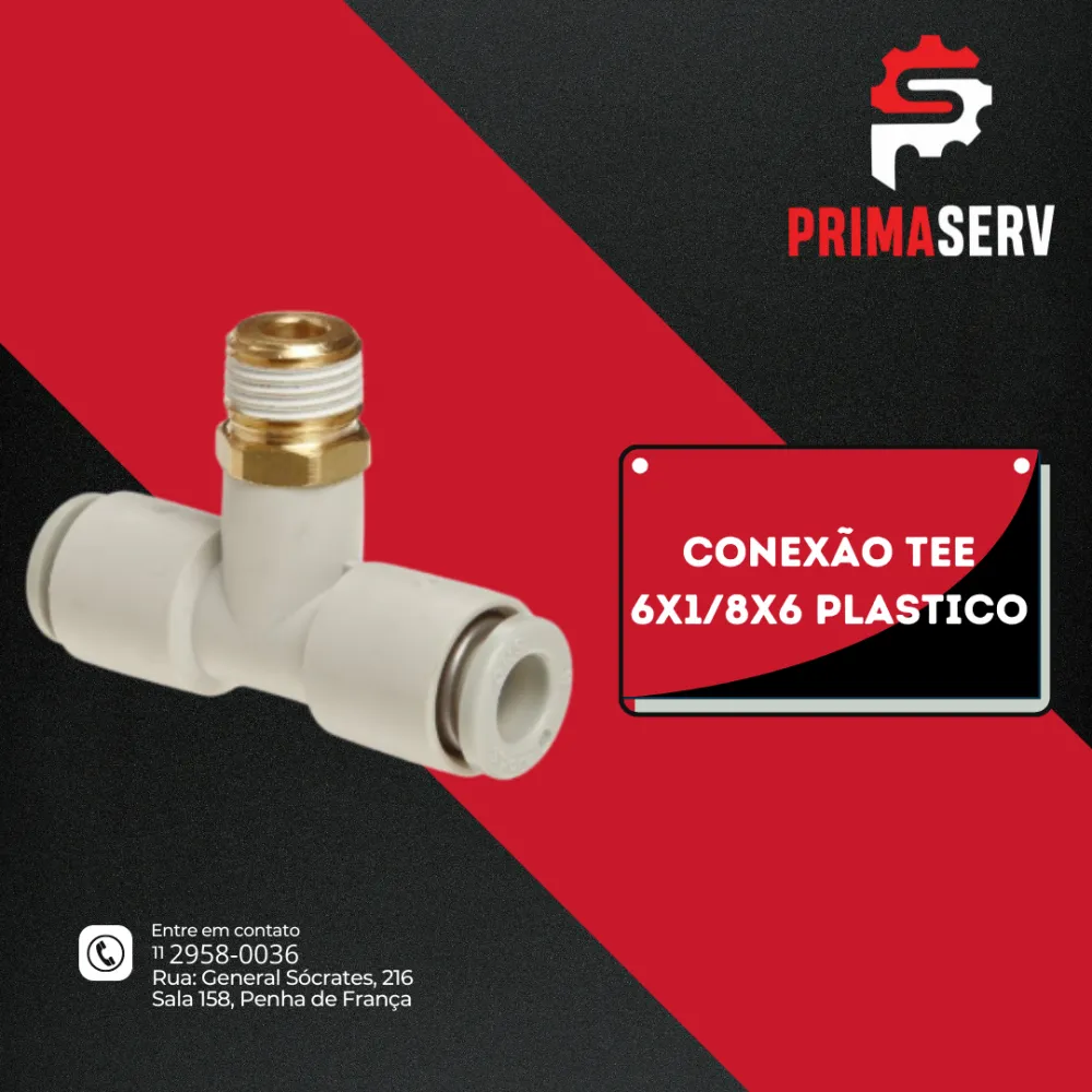 CONEXÃO TEE 6X1/8X6 PLASTICO 