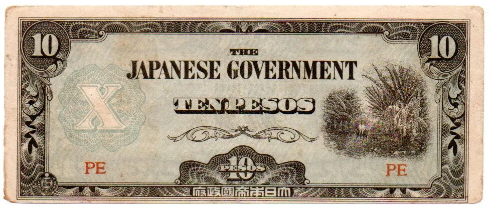 Filipinas - 10 Pesos - Ocupação Japonesa durante a 2° Guerra Mundial
