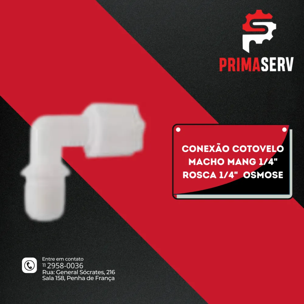 CONEXÃO COTOVELO MACHO MANG 1/4"  ROSCA 1/4"  OSMOSE