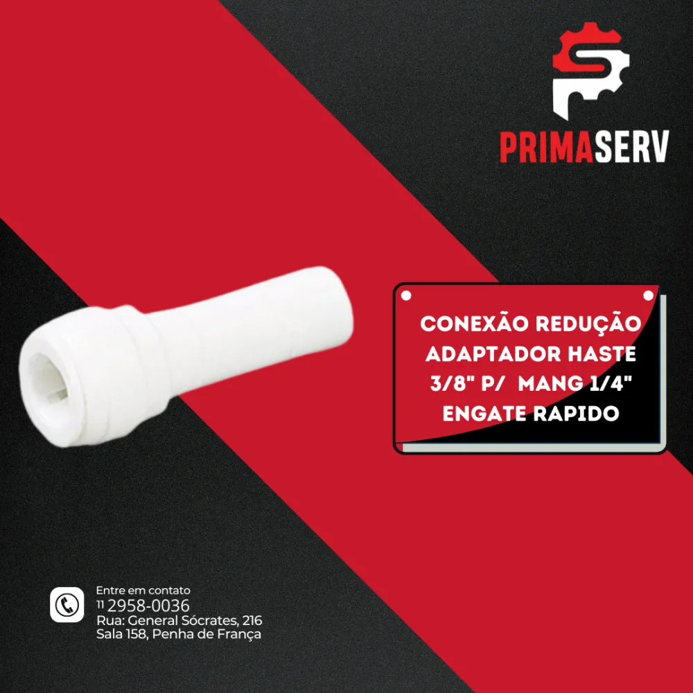 CONEXÃO REDUÇÃO ADAPTADOR HASTE 3/8" P/  MANG 1/4" ENGATE RAPIDO