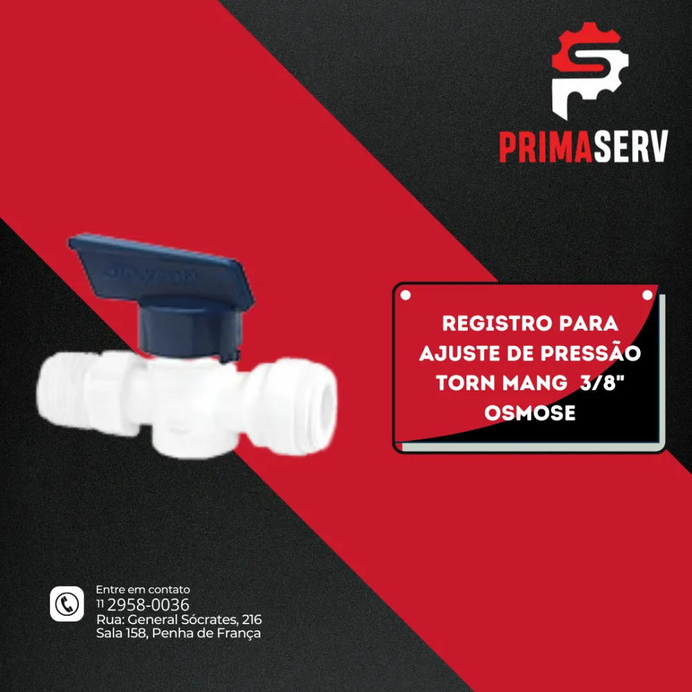 REGISTRO PARA AJUSTE DE PRESSÃO TORN MANG  3/8" OSMOSE