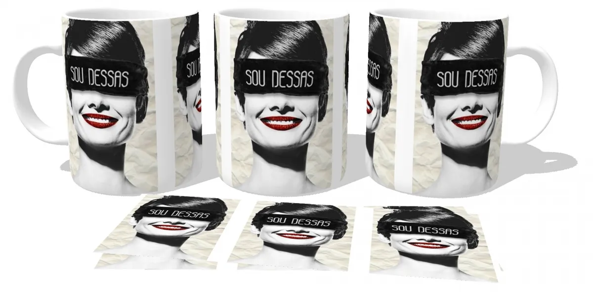 Caneca copo Plástico ou Cerâmica Audrey sou dessas atriz cinema