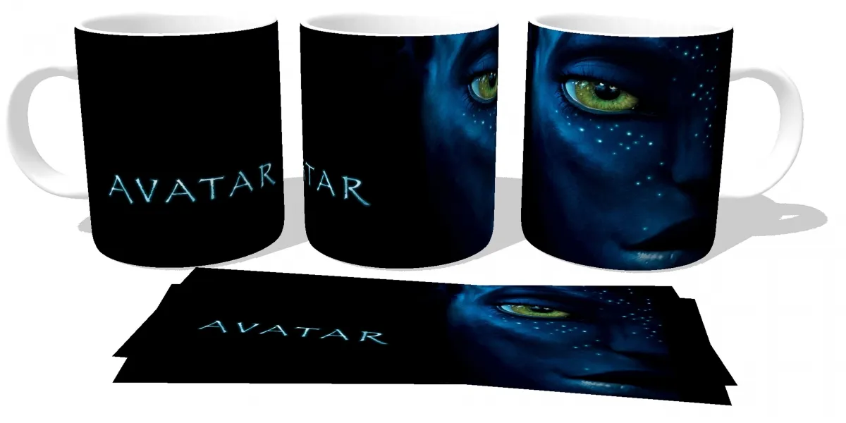 Caneca copo Plástico ou Cerâmica Avatar Neytiri filme cinema