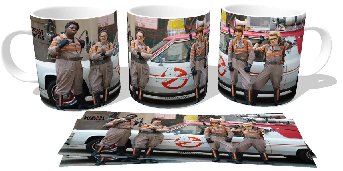 Caneca copo Plástico ou Cerâmica Caça fantasmas mulheres