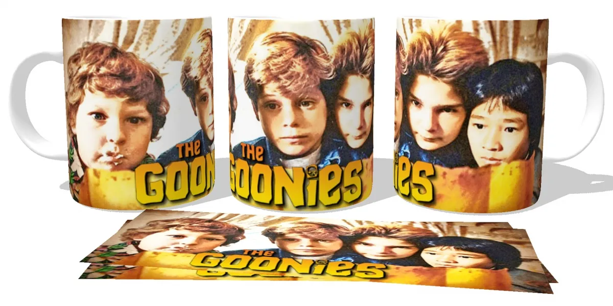 Caneca copo Plástico ou Cerâmica Goonies mapa filme antigo Imagem