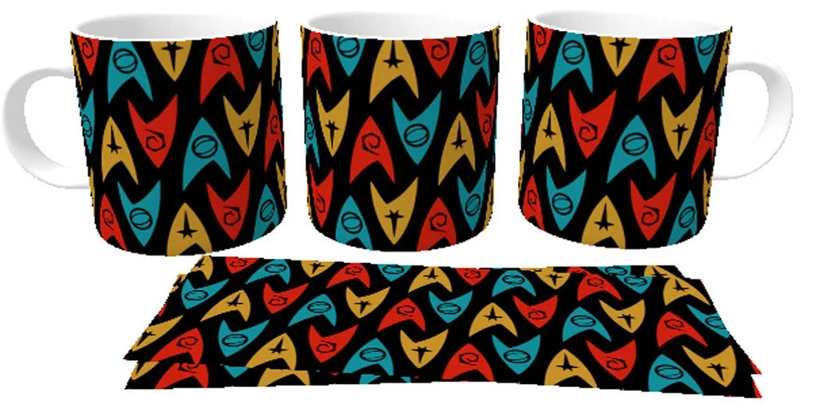 Caneca copo Plástico ou Cerâmica Star Trek símbolo