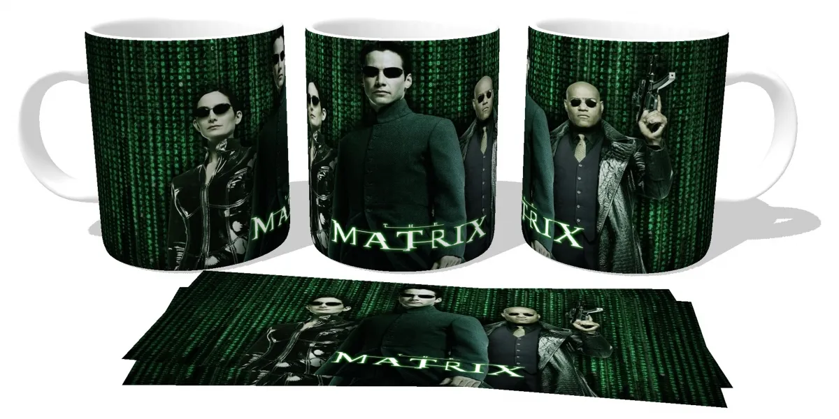 Caneca copo Plástico ou Cerâmica The Matrix filme neo Imagem