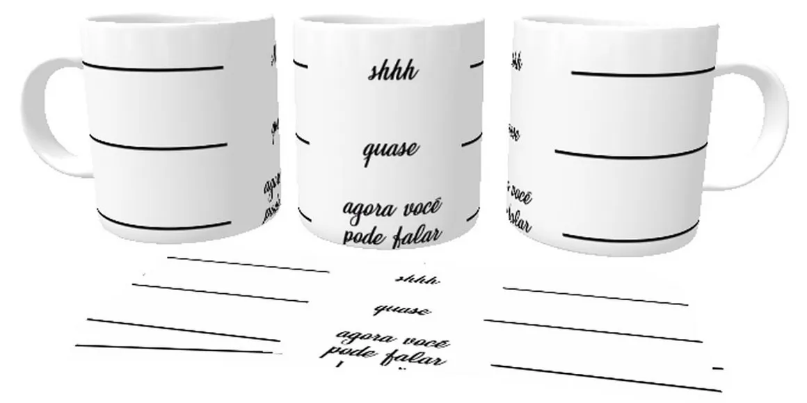 Caneca copo Plástico ou Cerâmica Café agora você pode falar Imagem
