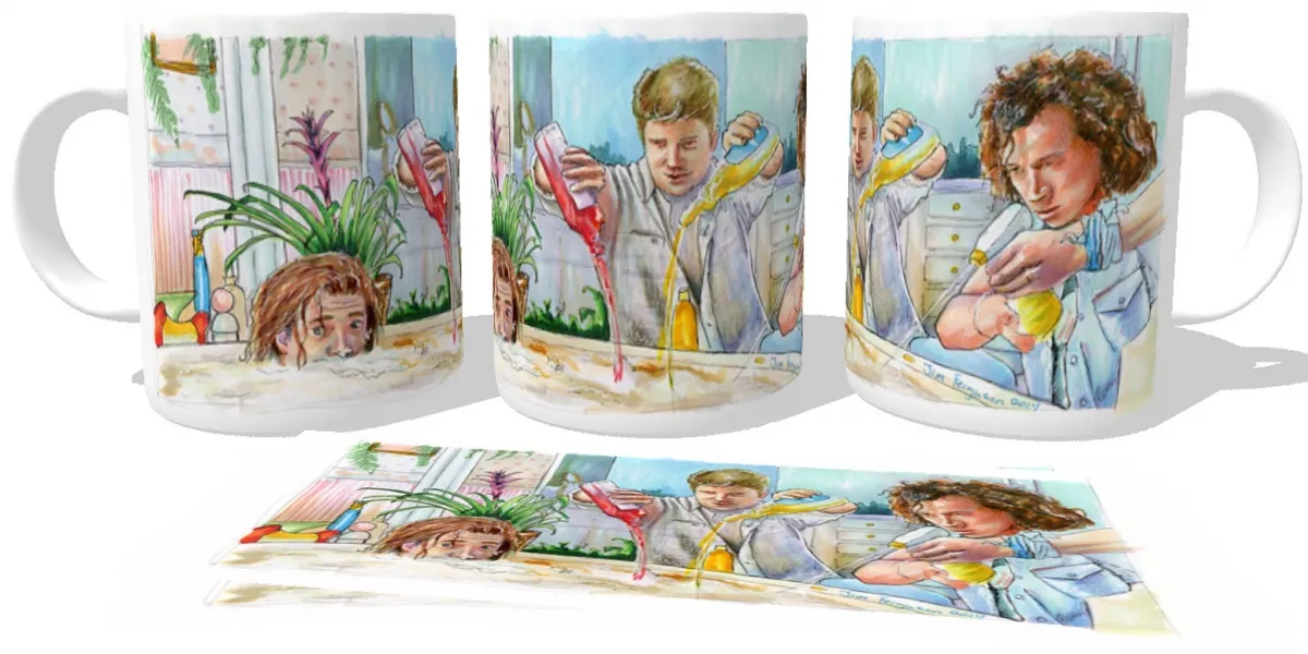 Caneca copo Plástico ou Cerâmica Encino Man banheira