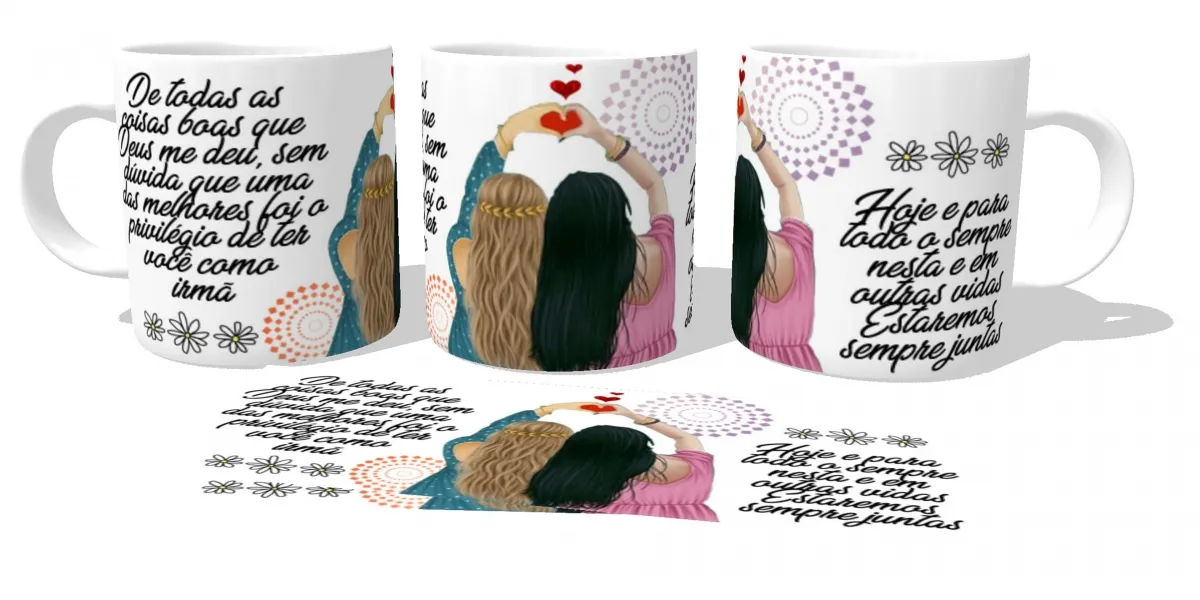 Caneca copo Plástico ou Cerâmica Irmã privilégio de Deus familia Imagem