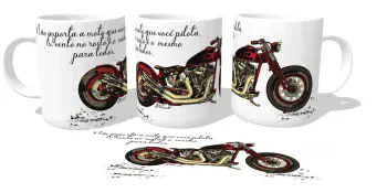 Caneca copo Plástico ou Cerâmica Não importa a moto motoqueiro