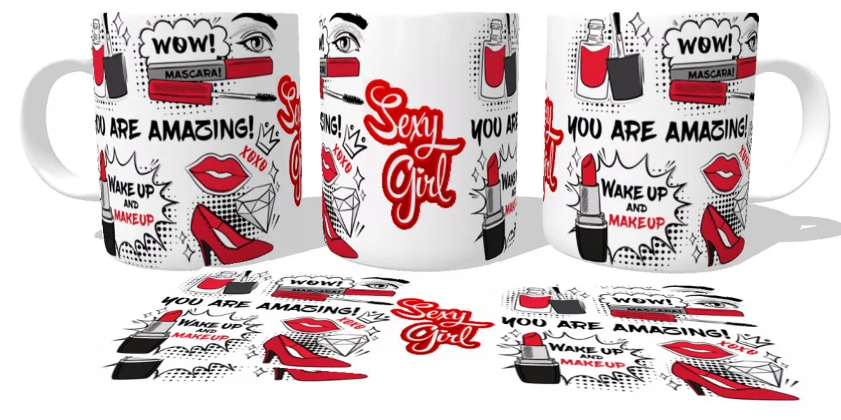 Caneca copo Plástico ou Cerâmica You are amazing sexy girl Imagem
