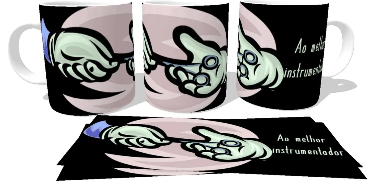 Caneca copo Plástico ou Cerâmica Ao melhor instrumentador enfermagem