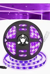 Fita LED 5050 ROXO 12v rolo 5 metros 12v (sem silicone) Imagem