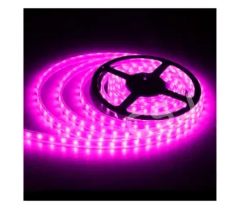  Fita LED 3528 ROSA 12v rolo 5 metros 12v (com silicone)
