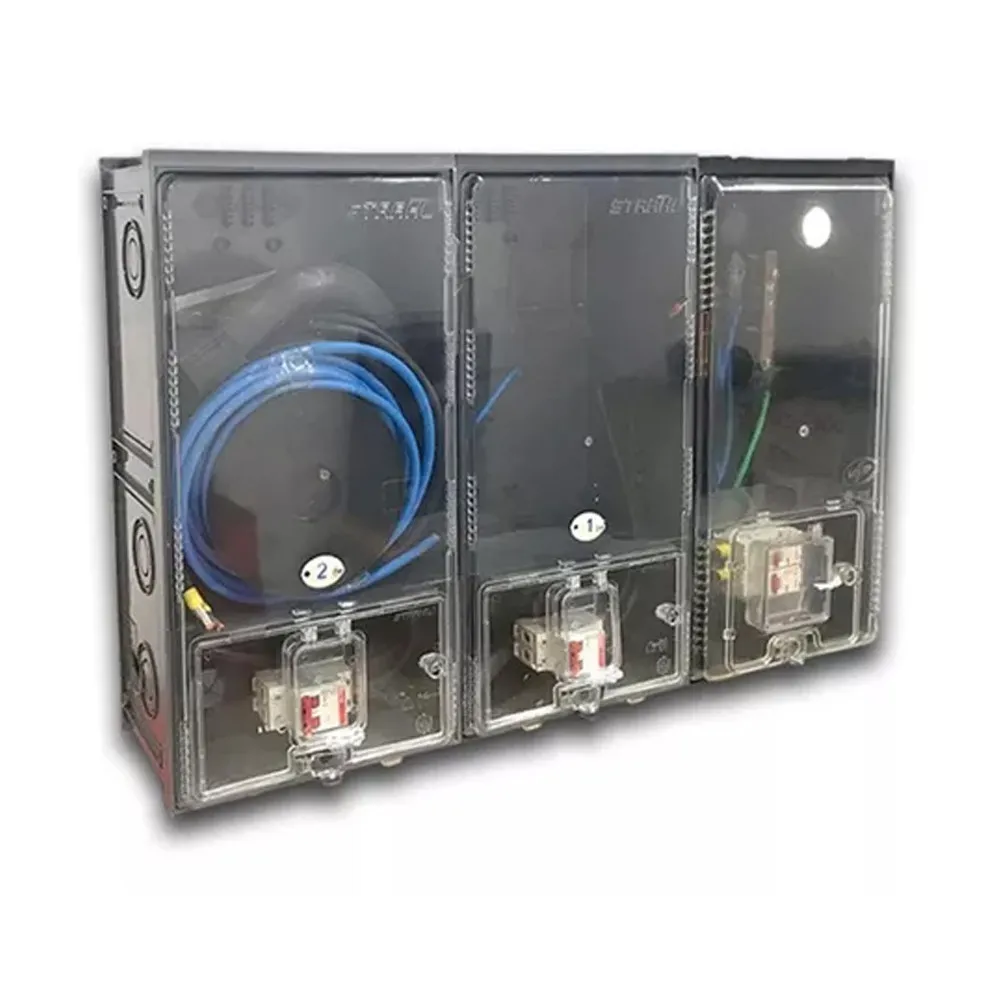 Caixa de Luz para 2 Relogios 16mm Completa MONTADA 2 relogio Padrao Enel Eletropaulo Imagem