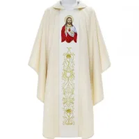 Casula Bordado Cristo 3 e Cores Litúrgicas - Foto 2