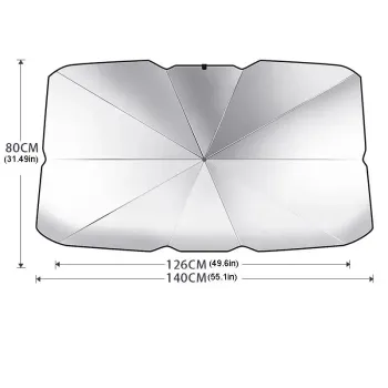 Proteja seu carro do sol com este protetor solar portátil e dobrável para para-brisa do carro! - Foto 2