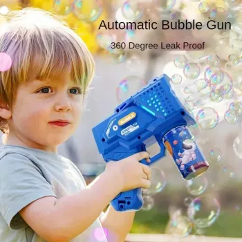 Máquina De Bolhas Automática Com Luz, Brinquedo De Bolhas Para Exteriores, Presente Para Festas De Casamento E Páscoa - Foto 2