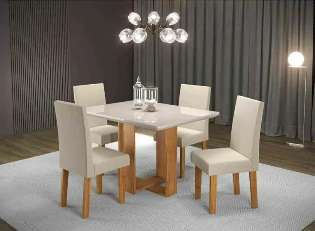 Conjunto Sala de Jantar Mesa MDF  Imagem