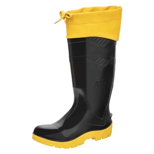 BOTA DE PVC PRETA C/ CANO LONGO Imagem