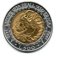 San Marino - 1992 - 500 Lire - Comemorativa (Discovery of America)
