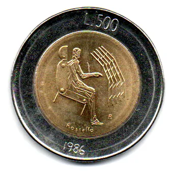 San Marino - 1992 - 500 Lire - Comemorativa (Human figure with machine)