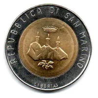 San Marino - 1992 - 500 Lire - Comemorativa (Human figure with machine) - Foto 2