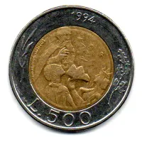 San Marino - 1994 - 500 Lire - Comemorativa (Mount Titano)