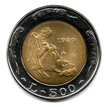San Marino - 1989 - 500 Lire - Comemorativa (Holy break the stones)