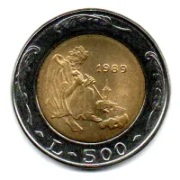 San Marino - 1989 - 500 Lire - Comemorativa (Holy break the stones)