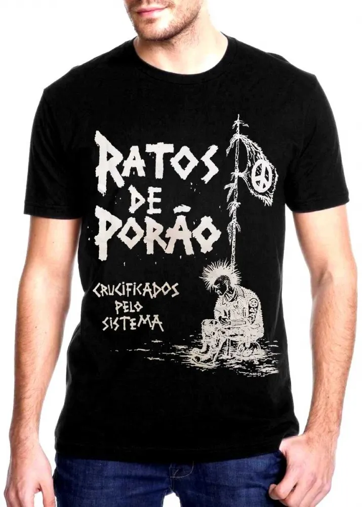 CAMISETA PLUS SIZE RATOS DE PORÃO CRUCIFICADOS PELO SISTEMA